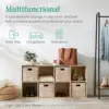 8-Cube Storage Organizer, 11in Shelf Opening, Bookcase, Display Shelf, Customizable w/ 3 Removable Back Panels – Black 4