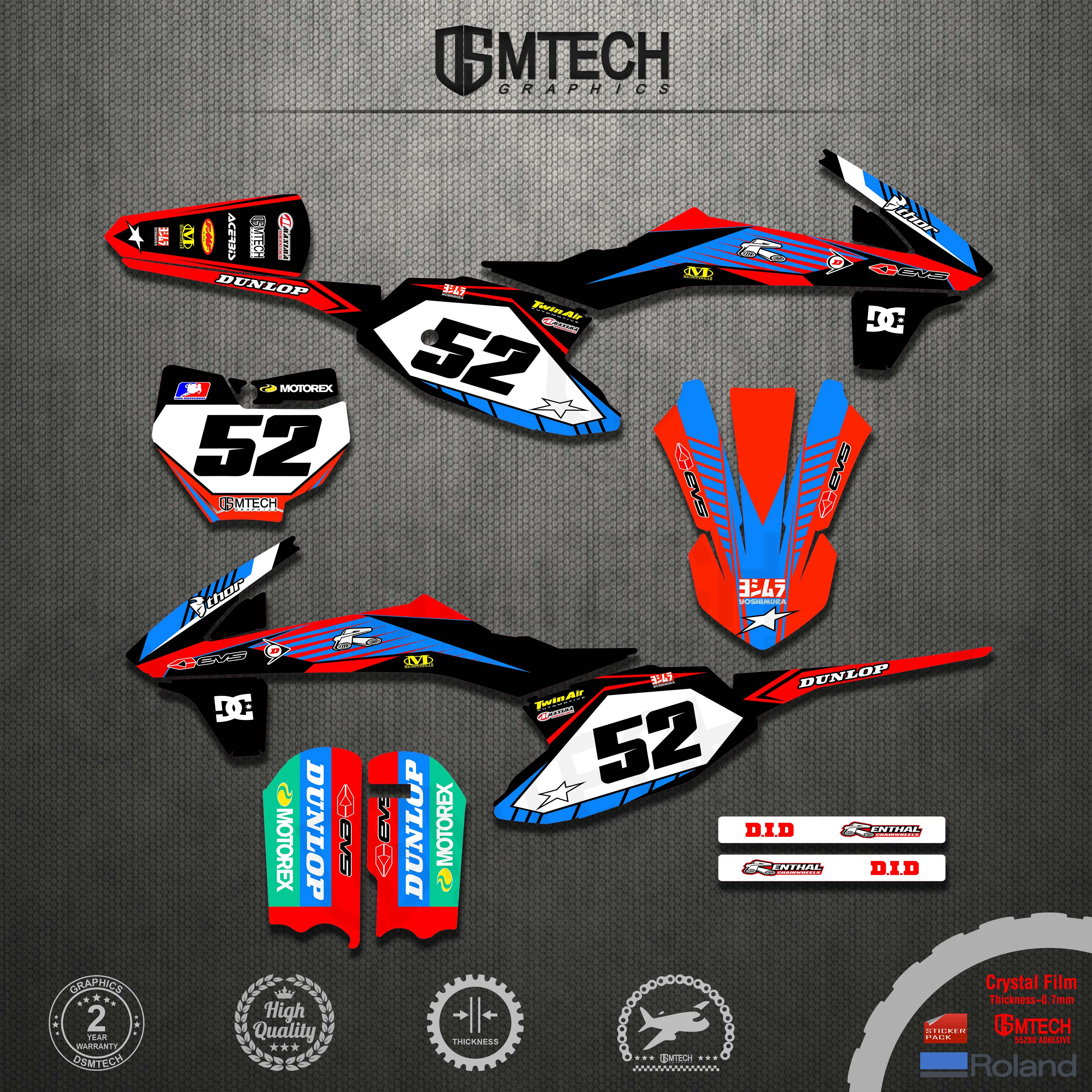 DSMTECH Full Graphics  For KTM SX50 2016-2021 Motocross Graphics Kits For KTM SX50 50 SX 2021 2020 2019 2018 2017 2016 graphic kit for 2018 2020crf 250r 2017 2020 crf450r 2017 2018 2019 2020 motocross decals sticker