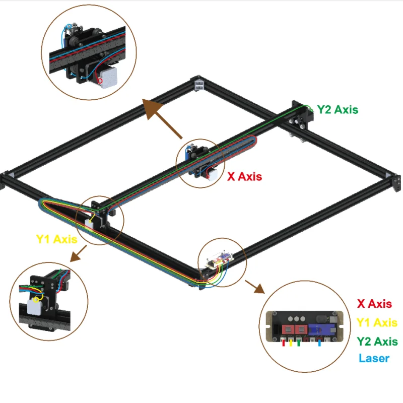 Plastic Hout Cnc Laser Graveren Snijmachine Fabriek Werkgebied 100X100Cm 3d Diode Hout Printer Houtbewerking Router Gepulseerd dl 7140 213 brand new laser diode for 80mw 780nm ir laser 5 6mm h pin to 18 ld