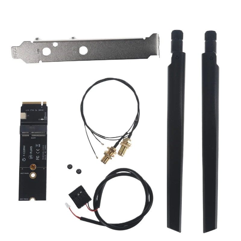 M.2 to NVME Wifi Card M.2 key M WiFi Converter Adapter for Solid State Drive Desktop Motherboard