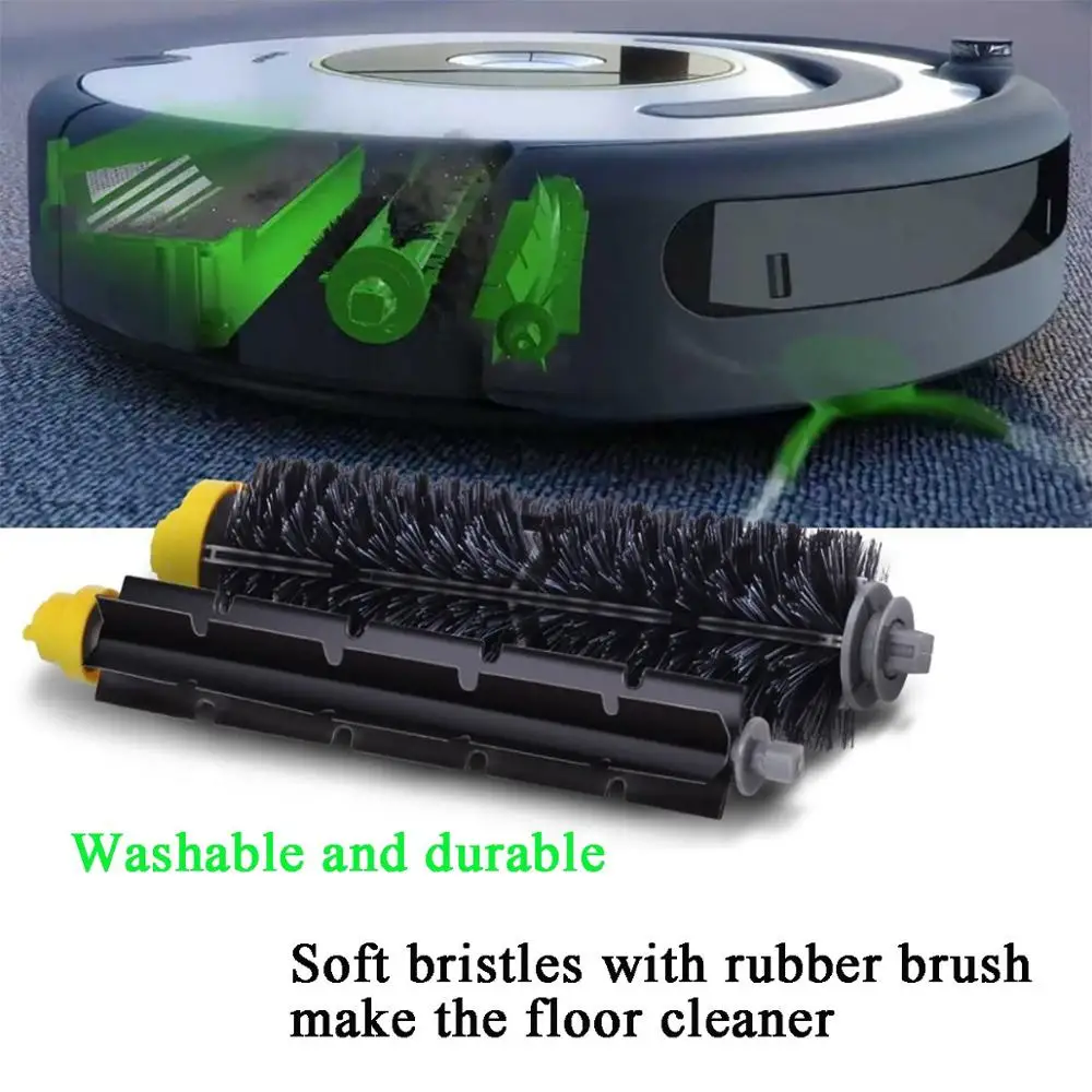 Kicserélés Rész készlet számára irobot roomba 600 Széria 610 620 625 630 650 660 Légür Hajtó Sörte brush+aero Vác filter+side ecsettel