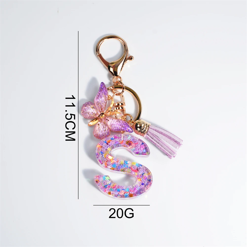  qrqhnu Initial Keychain For Women, Letter Keychain With Purple  Tassel Butterfly Pendant, A Keychain Initial For Girls Backpack Purse  Handbags : Clothing, Shoes & Jewelry