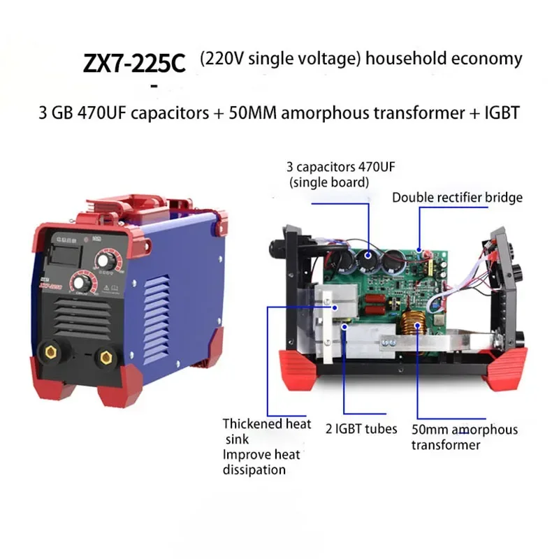 NEW ZX7-225C Electric Welding Machine Industrial 220v Dual Voltage Spot Welding Machine Handheld Home Welder