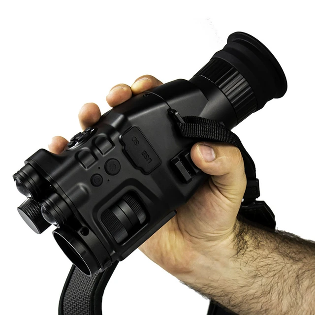 Monocular de imágenes térmicas para caza 384X288 (50 Hz), alcance de rifle  térmico de 12 μm, lente de 0.748 in, visores de visión nocturna para rifles