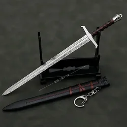 Medieval Samurai Sword Keychain Collectible Gift Replica (18cm Ashbringer)
