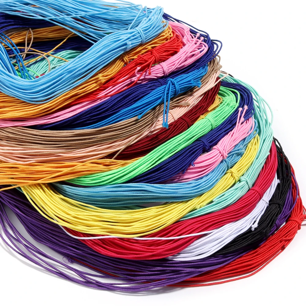 Colorful Braided Elastic Cord for Jewelry Crafting and DIY Accessories – 25 Yards