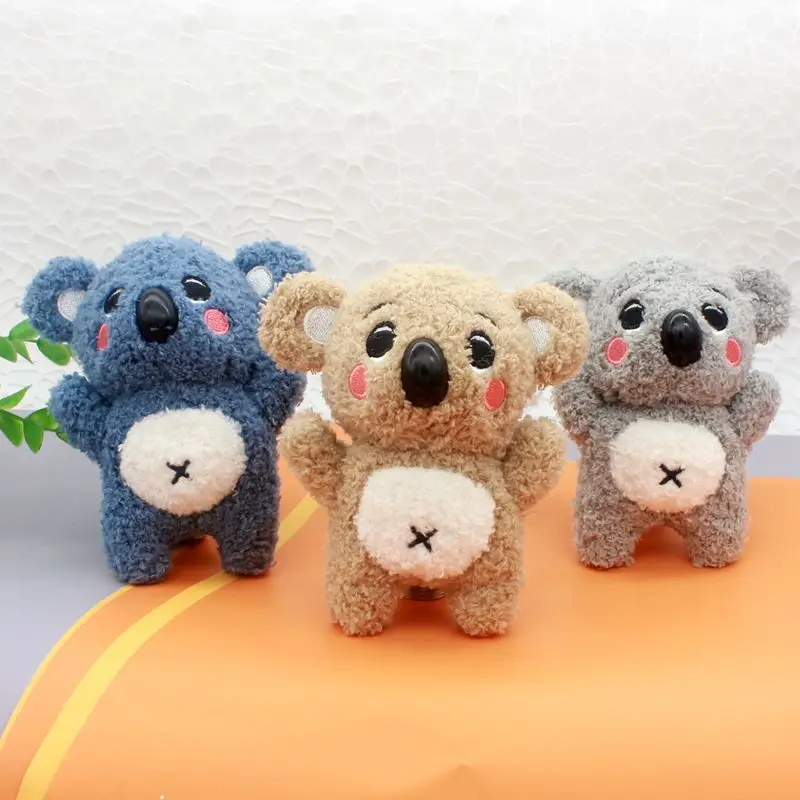 12.5x9cm 봉제 인형, 귀여운 곰 코알라 펜던트 키 체인, 약 작은 동물 봉제 인형