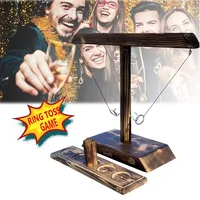 Creative Wooden Hook Ring Game Fast-paced Bar Drinking Interactive Two-player Battle Toss Game Adult Children Family Party Toy 1
