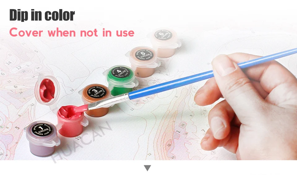 Description Picture 6 of itemHUACAN Paint By Number Girl DIY Pictures By Numbers Bird Kits Hand Painted Painting Art Drawing On Canvas Gift Home Decor