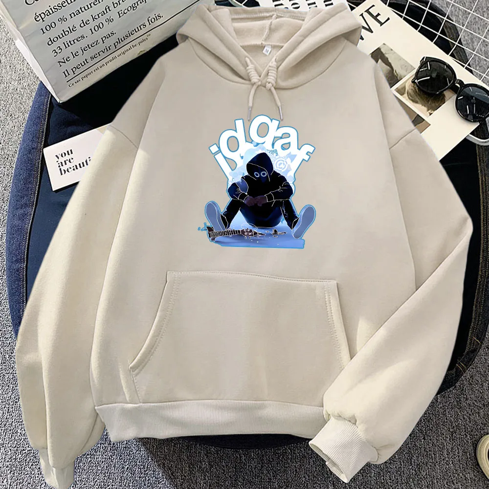 Serotonin Dreams IDGAF Hoodies BoyWithUke Singer Graphic Sweatshirts Winter Hooded Pullovers Sudaderas Men Women Hoodie Print 3