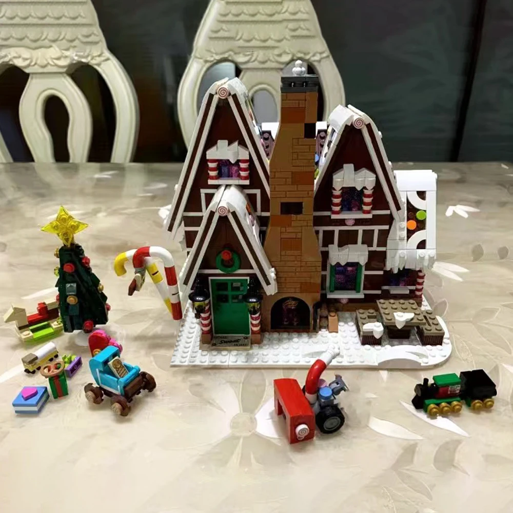 Compatible 10267 Winter Village Ideas Gingerbread House Model Building