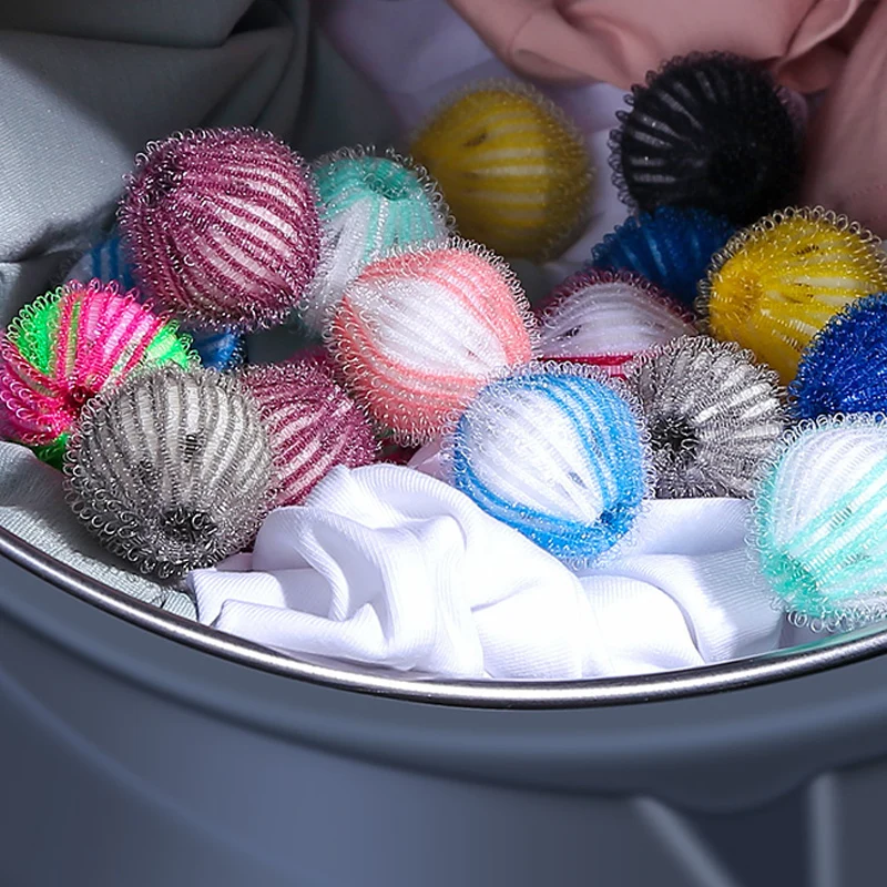 12/6pcs Hair Remover Laundry Balls Washing Machine Lint Catcher Lint Filter  Fluff Cleaning Laundry Balls for Dirty Collection - AliExpress