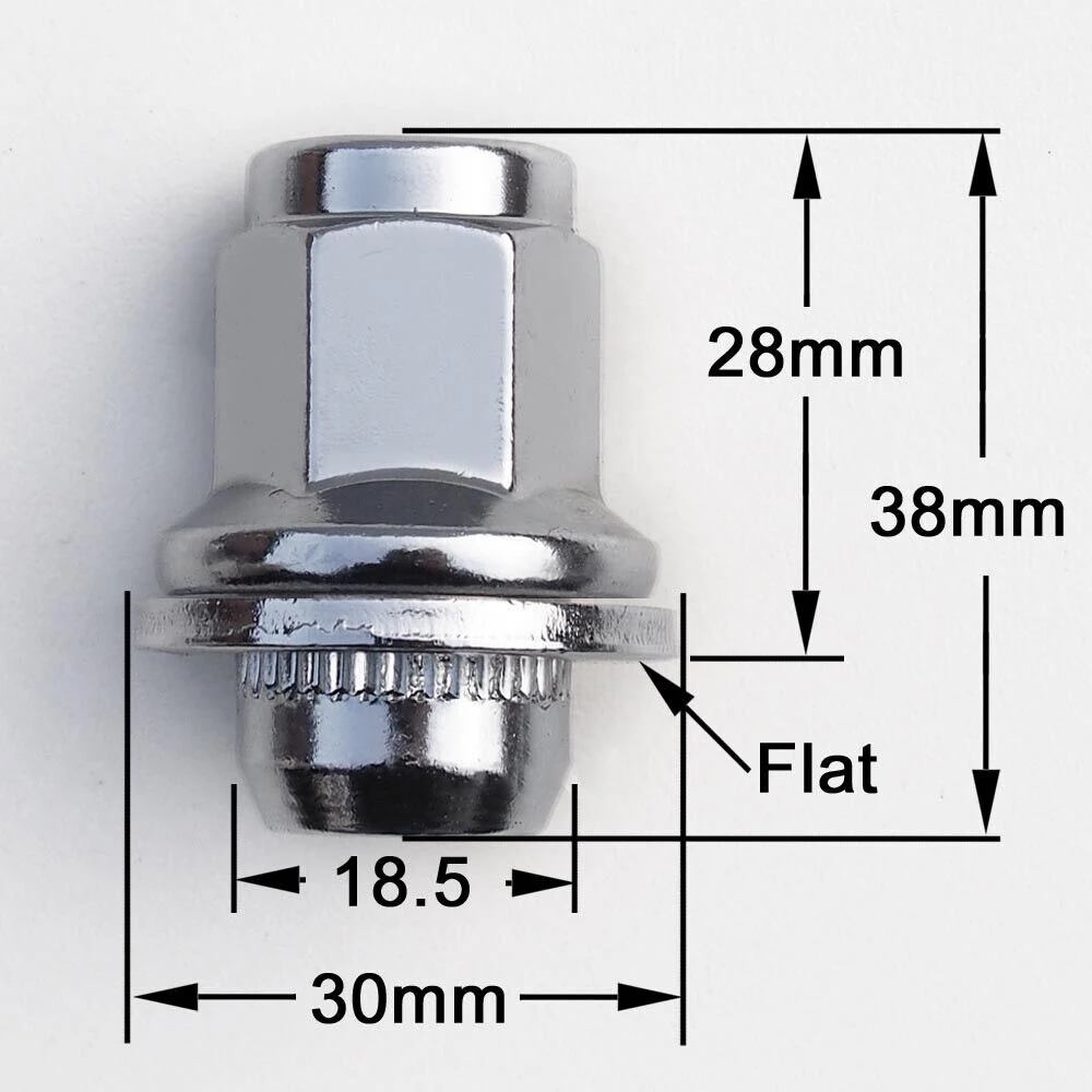 Alloy Wheel Nuts For Jaguar Xf Xf-R Xe (M12x1.5) Chrome Lug Bolt Stud Set Wheels Tires & Parts 4PCS