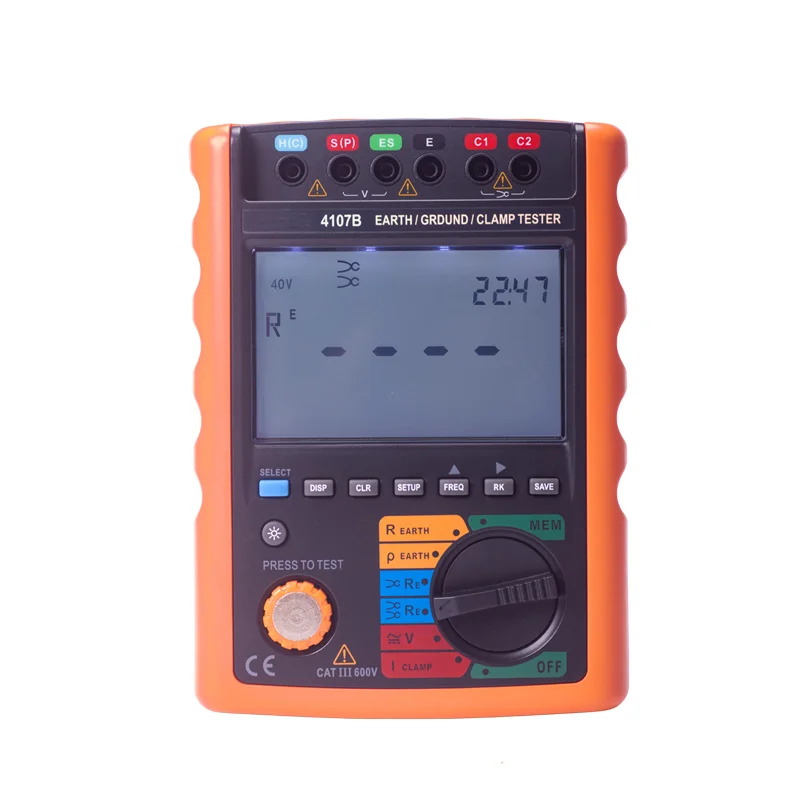 

Earth Ground Resistance Meter Soil Resistivity 2pole 3pole 4pole Single/Double Clamp Current 20A Voltage EARTH CLAMP PLS-4107B
