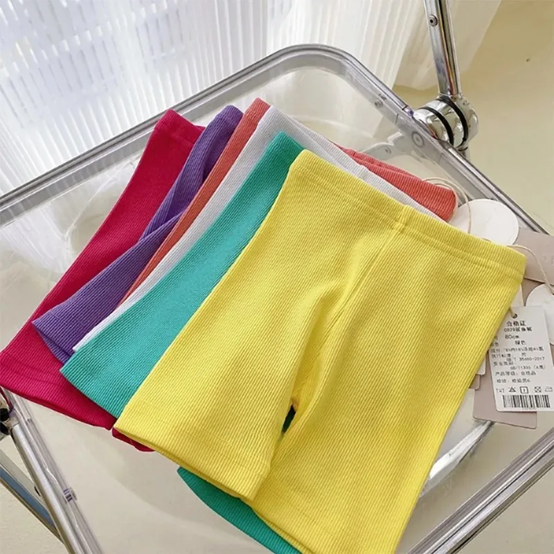 1-8 anni Intimo per bambini Abbigliamento per bambini Ragazze Colore caramella Coreano Bambini Comfort Pantaloni di sicurezza Estate Bambini Neonate Pantaloncini - immagine 3