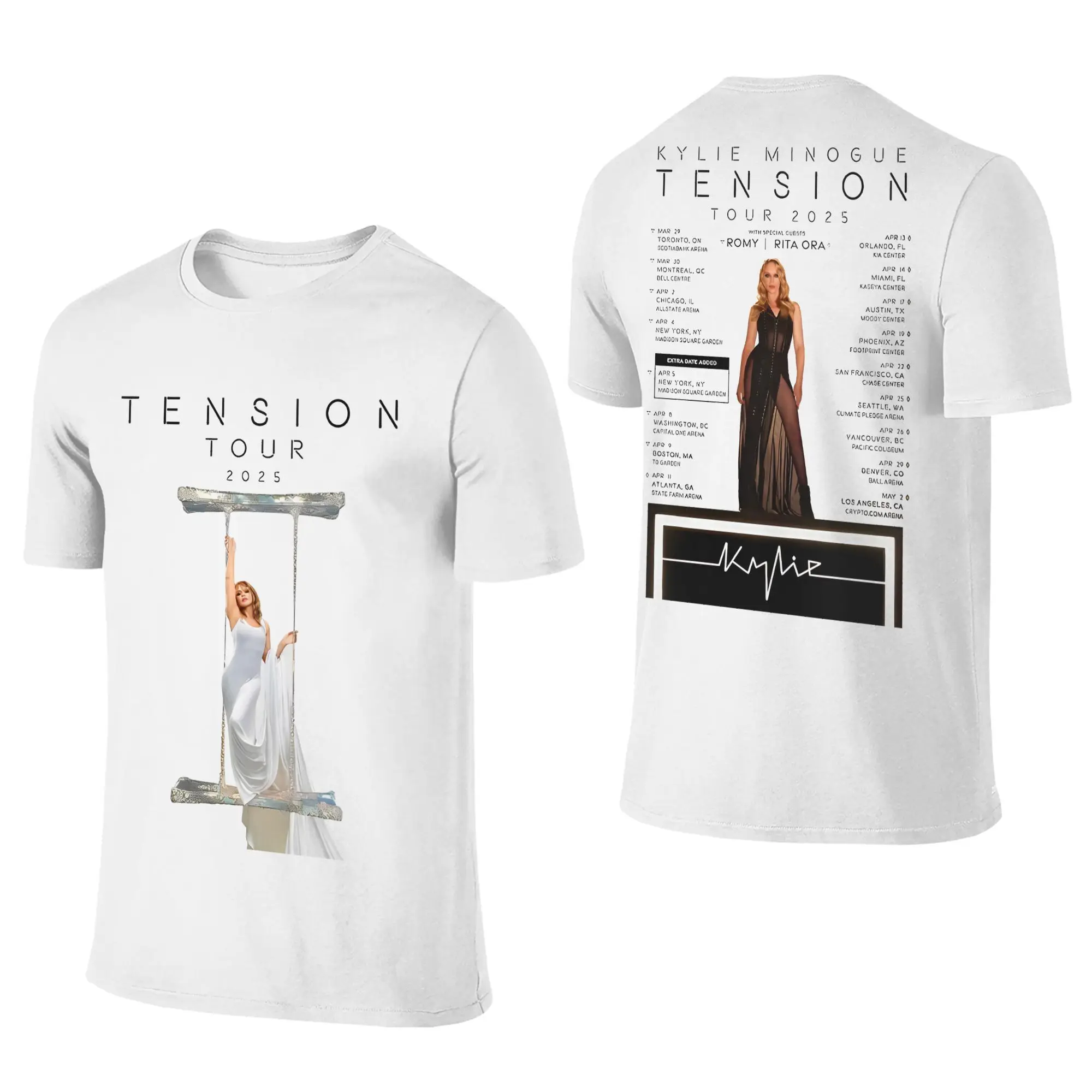 Novelty Kylie Minogue 2025 Tension Tour T-Shirts Men Women
