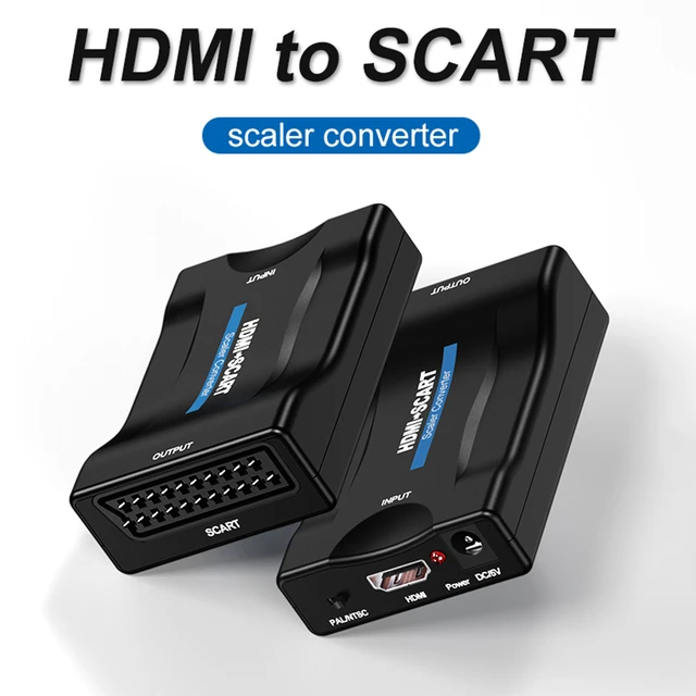 Convertisseur RCA vers HDMI avec câble HDMI, CONVERTISSEUR AV À HDMI,  ENTRÉE RCA Adaptateur audio vidéo de sortie HDMI pour ciel / dvd / stb à  hdtvs