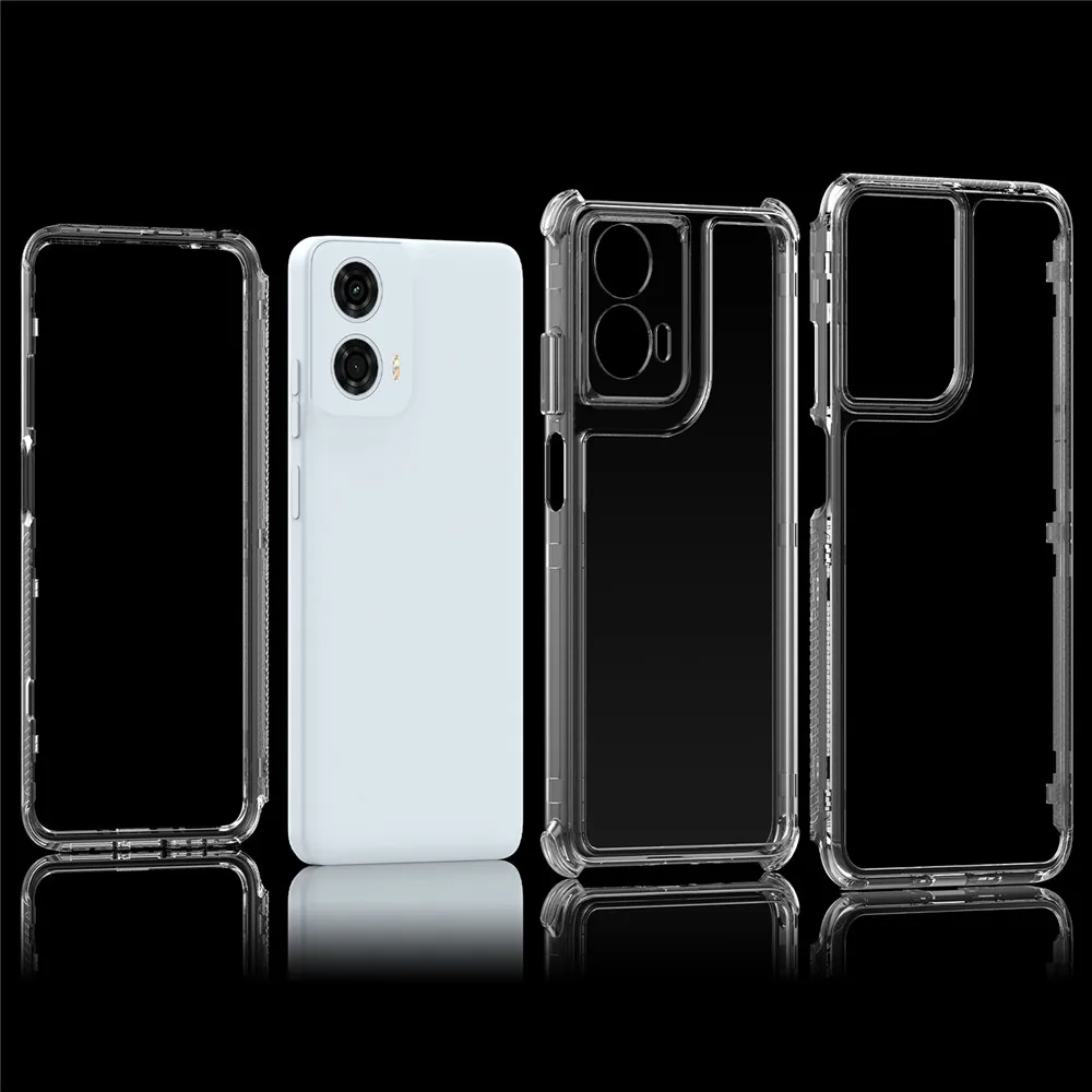 moex Aero Custodia compatibile con Motorola Moto E6s (2020)/E6i, custodia in silicone, completamente trasparente, custodia protettiva ultra sottile, chiara, Crystal-Clear