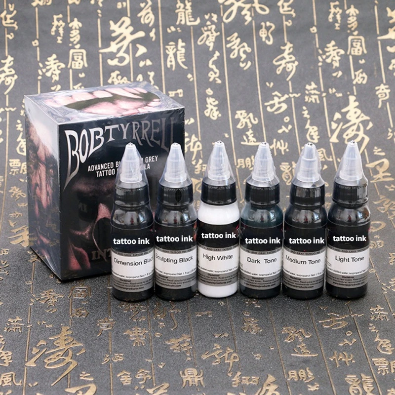 Black Color 30ML/Bottle Professional Tattoo Pigment Ink Permanent Tattoo Painting Supply for Body Beauty Tattoo Art Professional mineral ink stick water color pigment painting paints for chinse painting calligraphy art supply