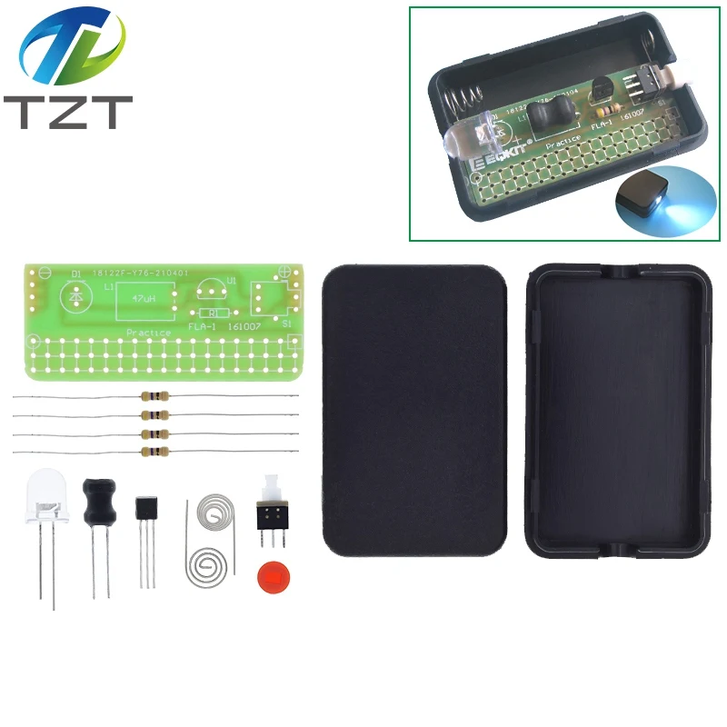 TZT 1PCS Großhandelspreis 1 Set FLA-1 Einfache Taschenlampe Kit DIY Modul 1,5 V 55x35x11,5mm Präzise Für DIY Kits