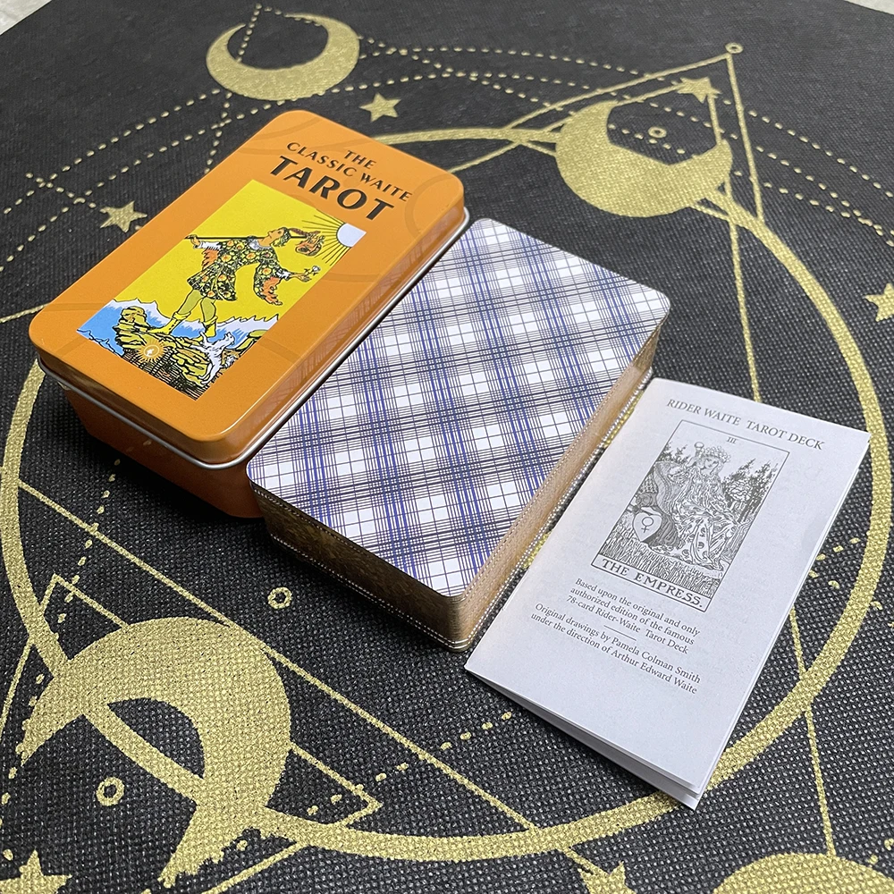 Iron Box Tarot Tarrot Esoterism and Witchcraft Deck Card Games Fate Predictions Astrologie for Beginners with Guide Book russian golden tarot deck for work with guide book prophet oracle cards divination fortune telling classic 78 cards 12x7cm