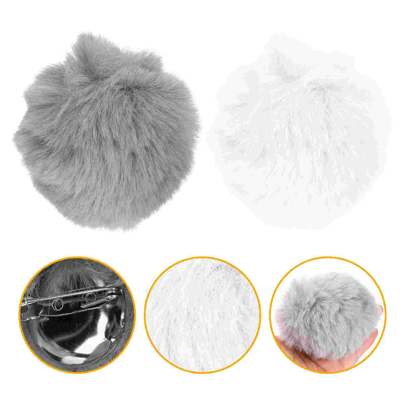 Plush Ball Rabbit Tail Miss Costume Bunny for Women 2 Pcs rabbit tail costume accessories