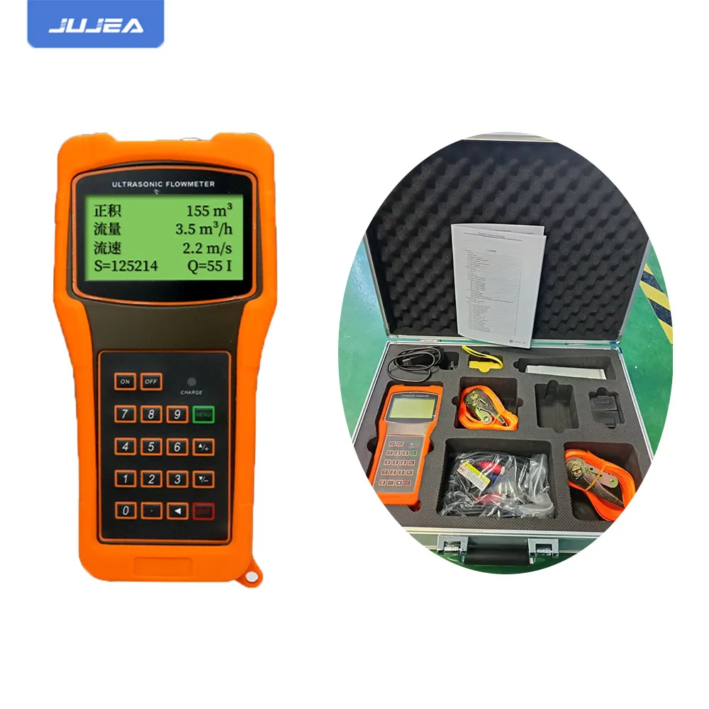 Portable Flow Meter Battery Power Supply DN15 Pipe Flowmeter 1.5 Level Accuracy Ultrasonic Flow meter