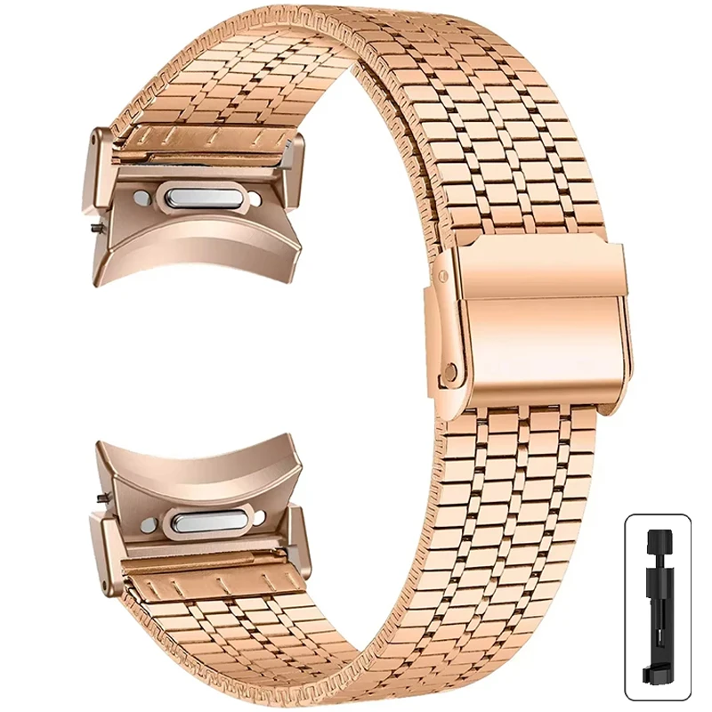 Elegant Stainless Steel Metal Watch Band Bracelet - No Gaps Design