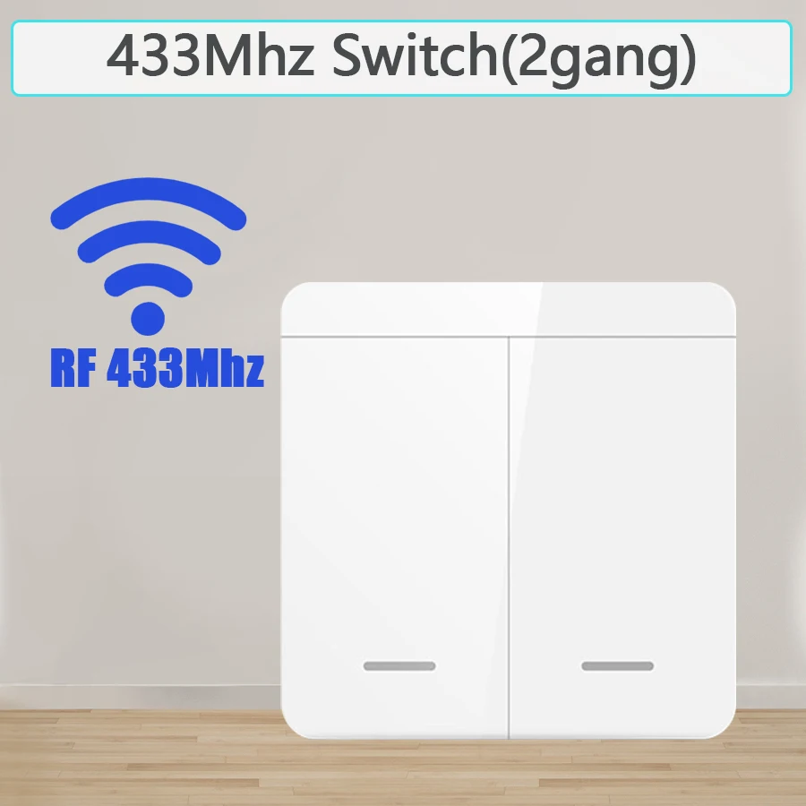 Tuya – interrupteur intelligent WiFi, relais récepteur 433Mhz, sans fil, 1/2/3 gangs 86, panneau mural, contrôle par application, fonctionne avec Alexa Google Home