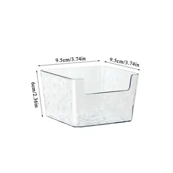 ระลอกน้ํากล่องเก็บลิ้นชักโปร่งใสคอนเทนเนอร์สไตล์โมเดิร์นแต่งหน้าเครื่องเขียนกล่องตู้ 3