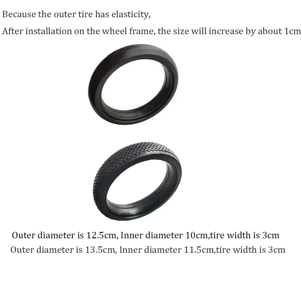Stroller Accessories Rubber Baby Stroller Wheel Tyre Silent Bearings Durable Stroller Spare Part High-quality for Babyzenes Yoyo Yoya YuYu