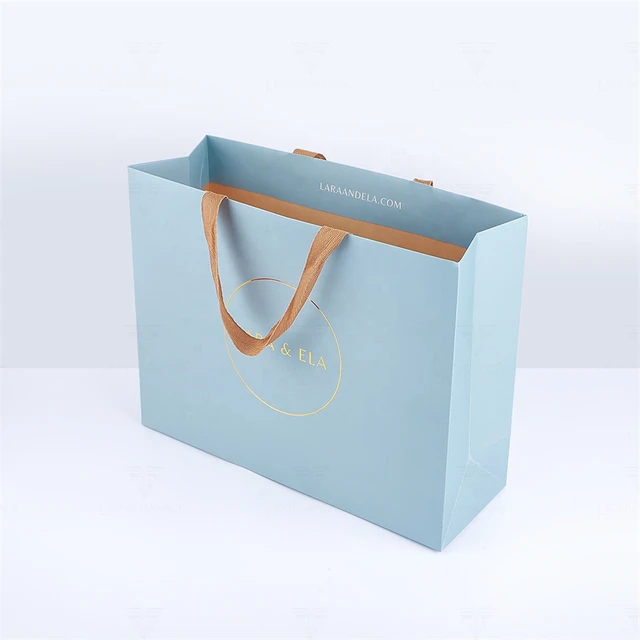 Custom Printed Paper Bags Logo Luxury  Custom Shopping Bags Logo -  100/500pcs - Aliexpress
