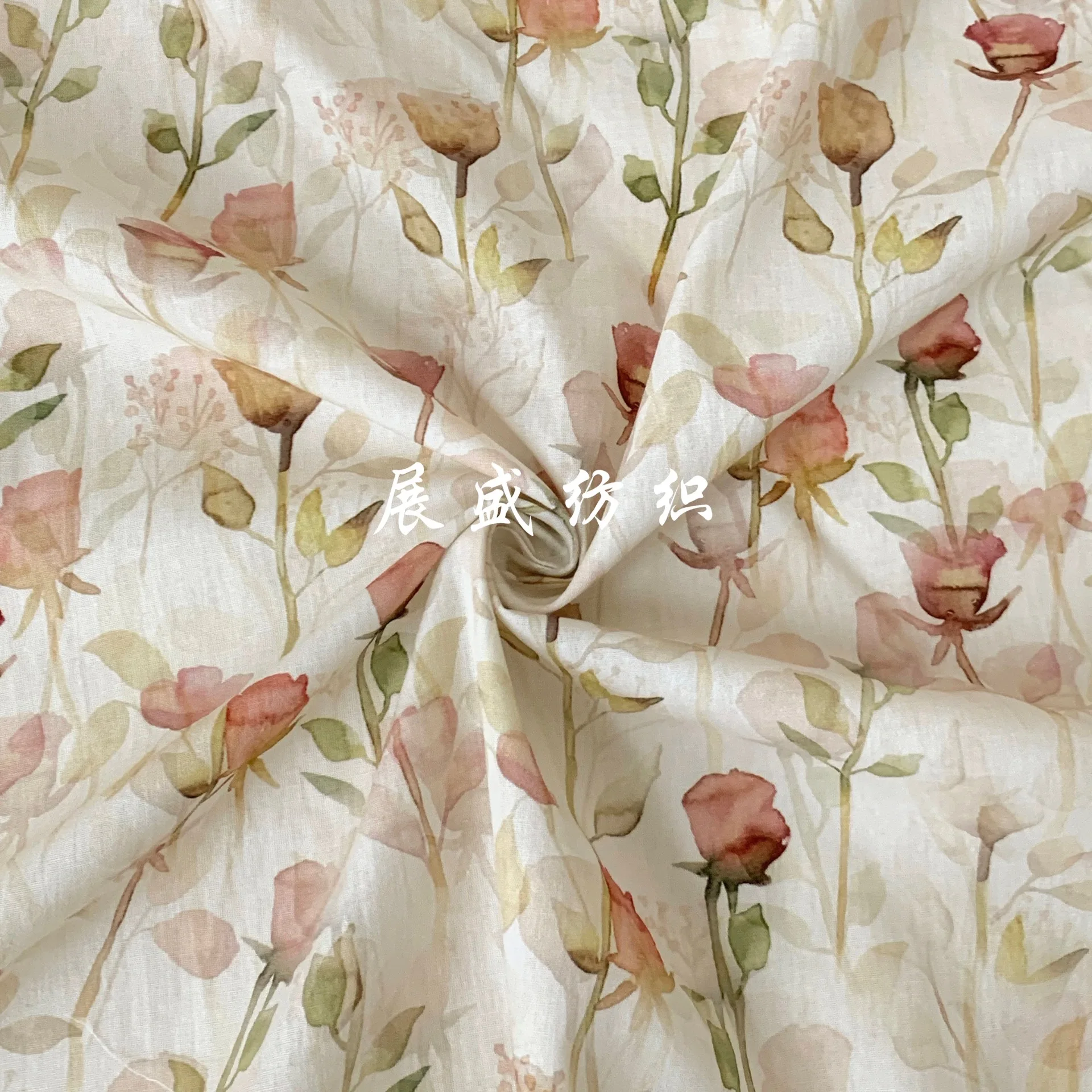 145x50cm Spring and Summer New Digital Printing Dead Leaf Rose Cotton Sewing Fabric, Making DIY Dress Shirt Pajamas Cloth