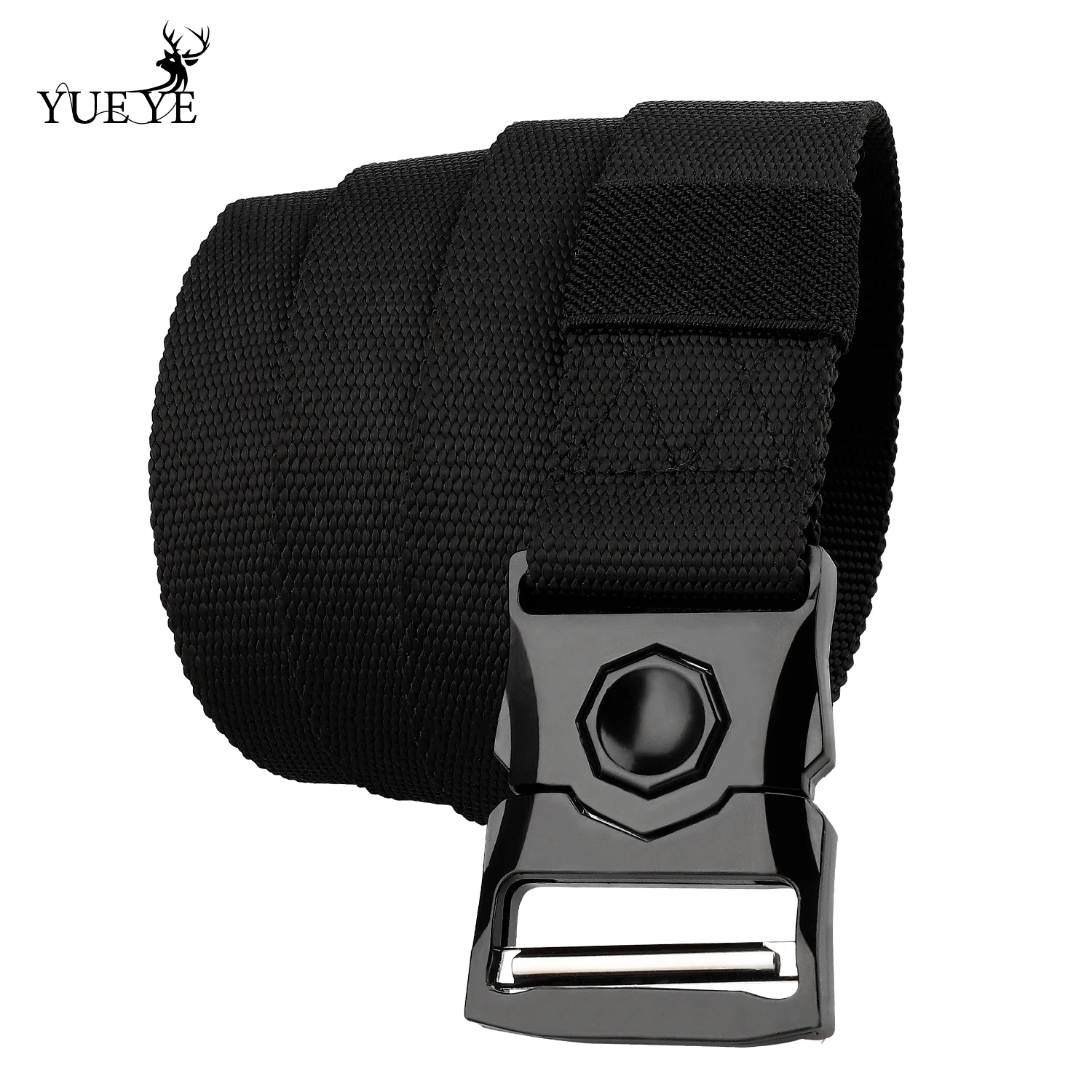 Men's Canvas Belt Buckle High Quality Alloy Automatic Jeans Belt Outdoor Nylon Sports Belt Buckle 125cm High Quality Comfort Bel