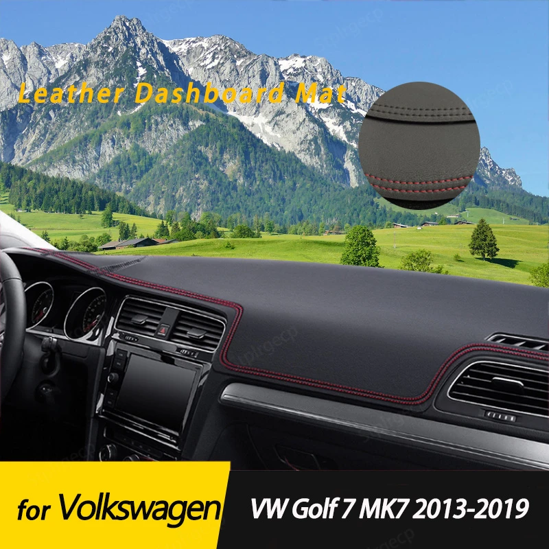 

Кожаный Противоскользящий коврик для Volkswagen VW Golf 7 MK7 2013-2019, накладка на приборную панель, ковер от солнца, защитный коврик, аксессуары для ковра