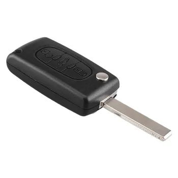 Chiave 3 pulsanti portachiavi con simbolo auto per peugeot