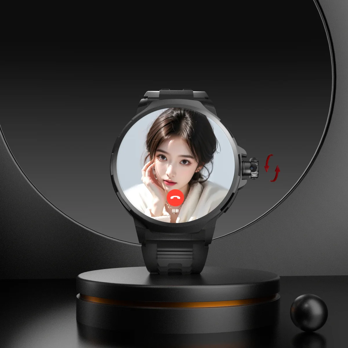 GS100 4G Smart Watch 1.85 inch Screen 180&deg; Telescopic Rotating HD camera WIFI GPS Tracking 4G Full Network Android 9.0