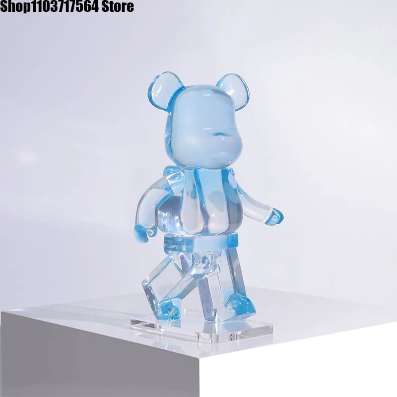 

Modern tide violent blue bear machine bear resin transparent home living room broadcast room entrance bookcase TV cabinet