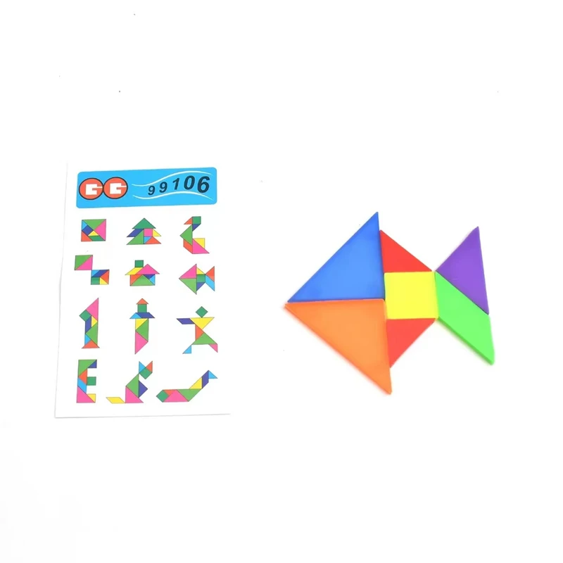 Mini Puzzle Tangram Puzzle Parent-child Game Toys Kids Baby Shower Birthday Party Gifts Pinata Party Favors 12 Packs