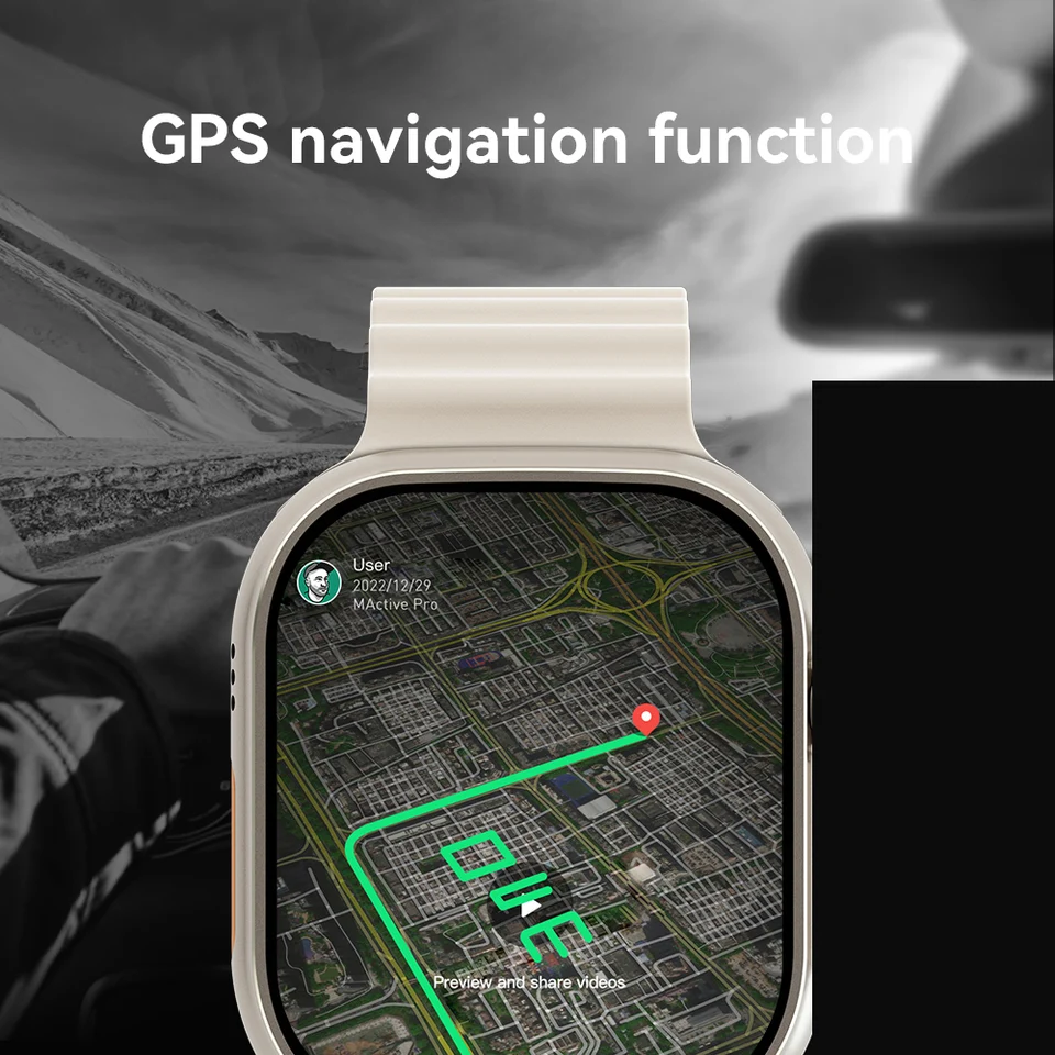 Microwear U ltra Ai 3 ����Ʈ ��ġ 5G 4G 2 + 16 GB AMOLED �� �ٿ�ε�, ChatGPT NFC 49mm GPS �������� ī�޶�, SIM ī�� ��ȭ ����Ʈ��ġ