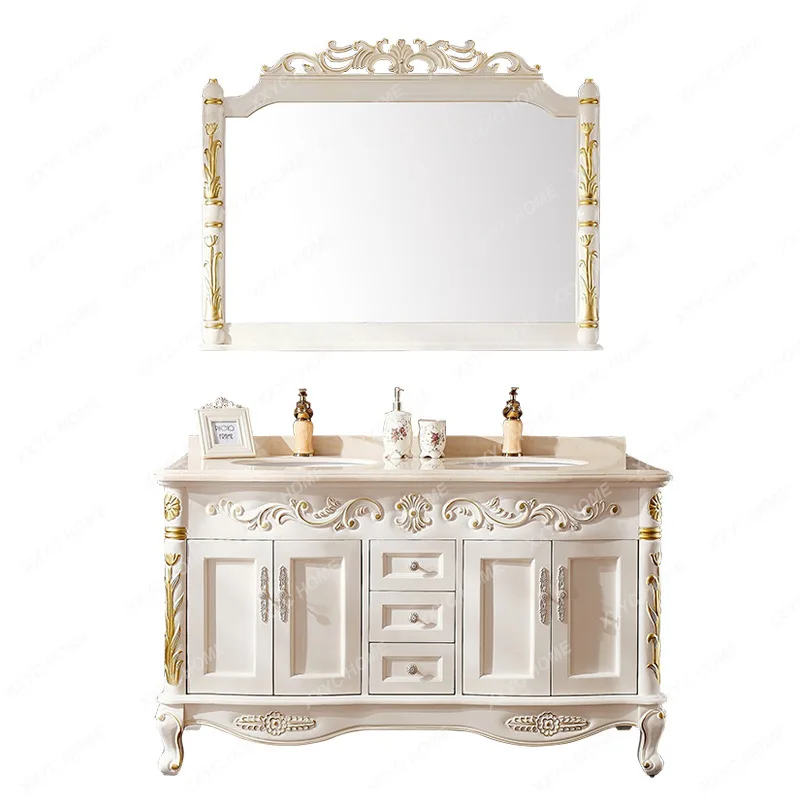 

Painted Bathroom Cabinet Combination Large Apartment Floor Bathroom Cabinet Hand Washing Basin Cabinet Washbasin Cabinet