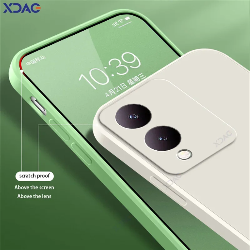 360° Full Protective Soft Silicone Phone Case - Shockproof Back Cover Shield with Internal Flocking