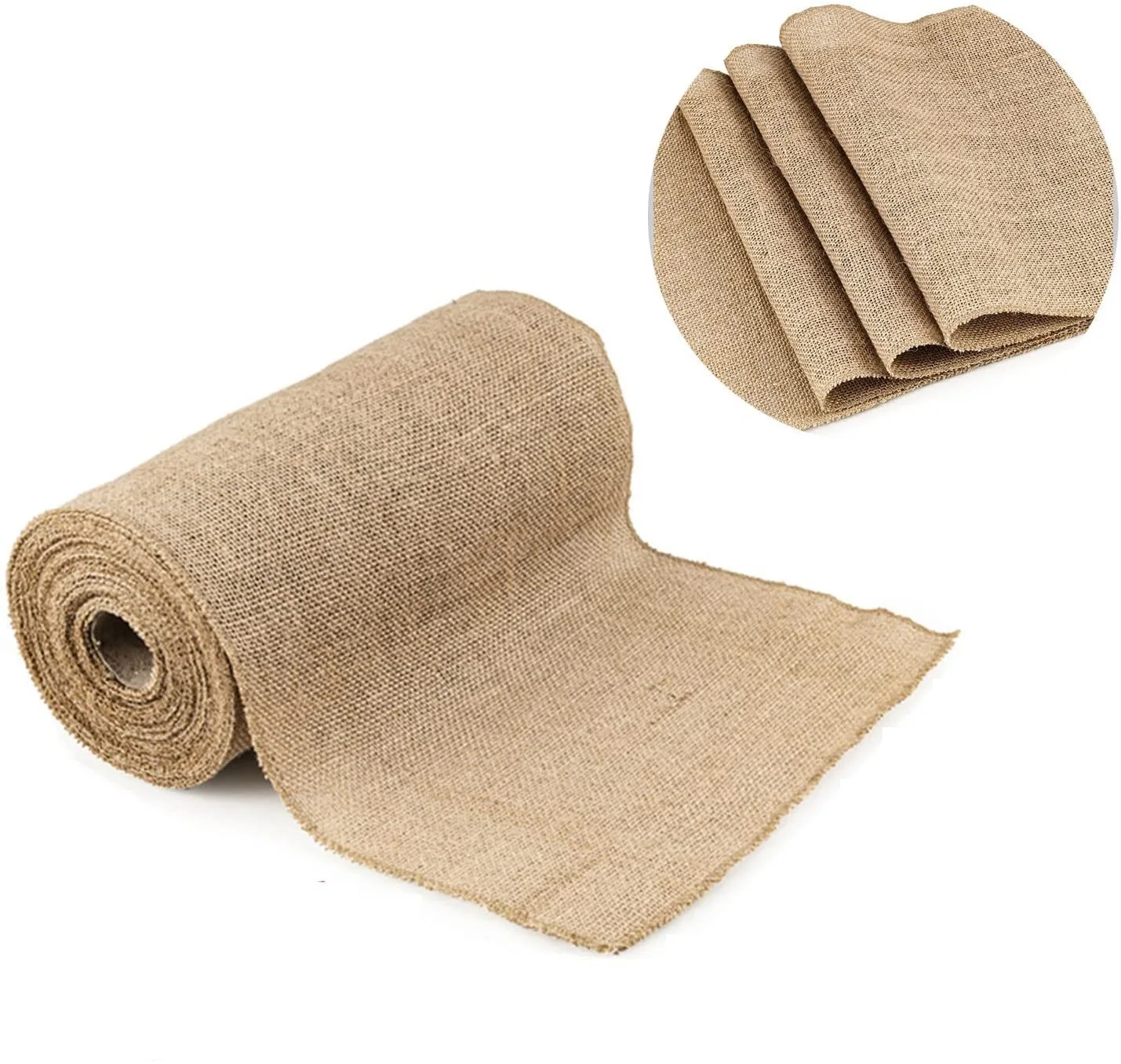

30cm Width Jute Linen Vintage Natural Table Runner Burlap Rustic Khaki Party Country Wedding Decoration Home Party Chair Decor