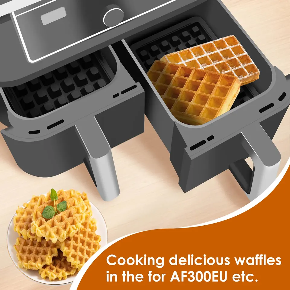 HOTUT Wafelinzetstuk voor Ninja, 2-pack wafelvorm compatibel met Ninja HOTUT Wafelinzetstuk voor Ninja, 2-pack wafelvorm compatibel met Ninja
