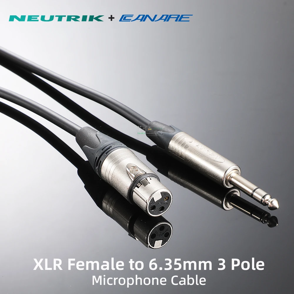 3-poliger XLR-Audio-Stecker/Buchse auf 6,35 mm TRS-Buchse, symmetrisches Kabel, Mikrofonleitung Canare L-2T2S-Draht NC3FXX auf 1/4 NP3X – Detail 7