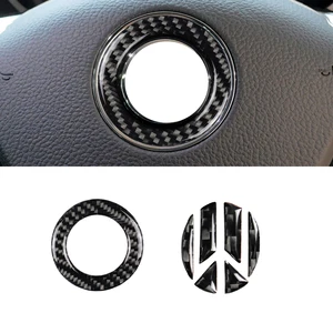 Steering Wheel Decoration Trim Cover Decal Kits for Volkswagen VW Golf 6 7 2011-2016 Car Interior Accessories Soft Carbon Fiber