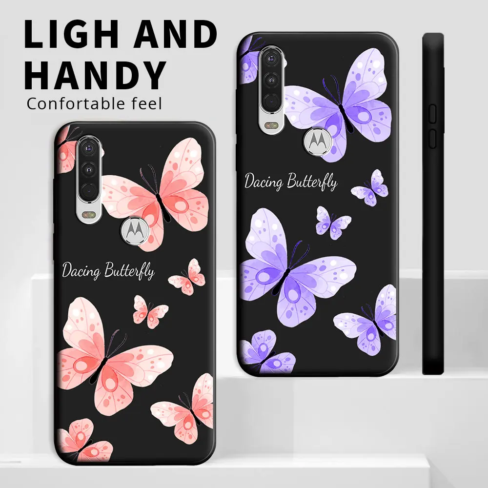 Per Motorola Moto One Action Case Custodia Morbida In Silicone Tpu Floral Fashion Phone Case Per Moto One Zoom Moto One 5G Uw Ace Cover Posteriore