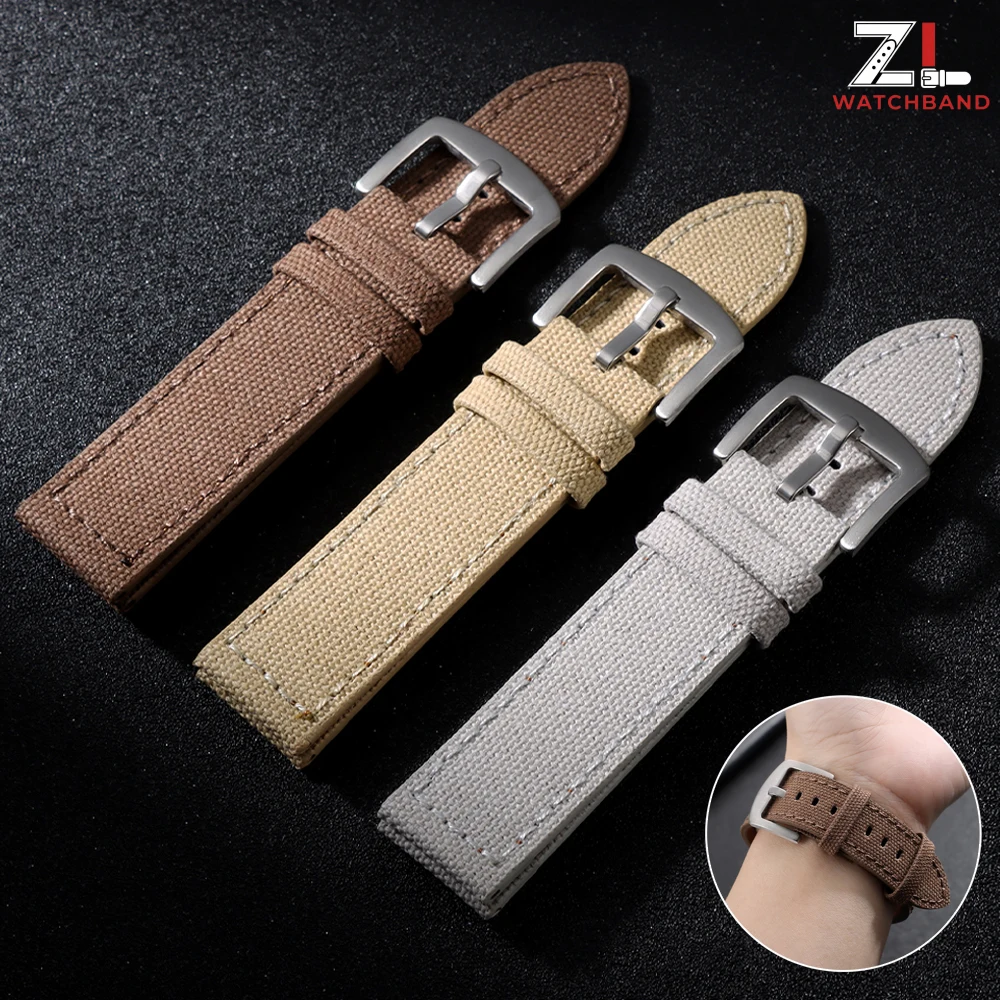 Elegant Universal Canvas Watch Strap - Nylon Leather Bracelet