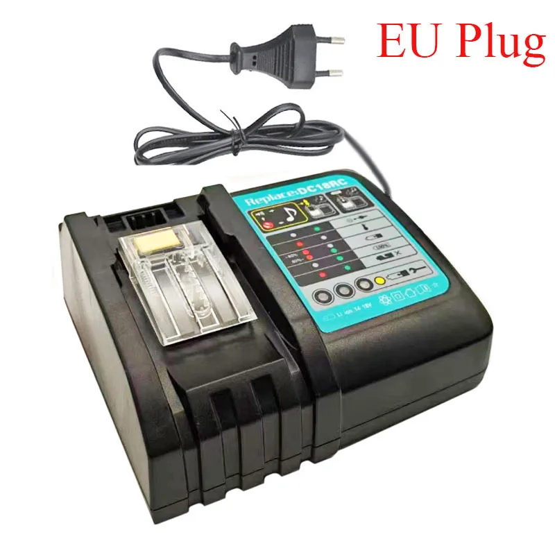 Battery Charger DC18RC Li-ion Battery Charger For Makita 14.4V 18V BL1830 Bl1430 DC18RF BL1815 BL1415 LXT400 BCl180W DC18RD DC18RE DC18SF BL1860