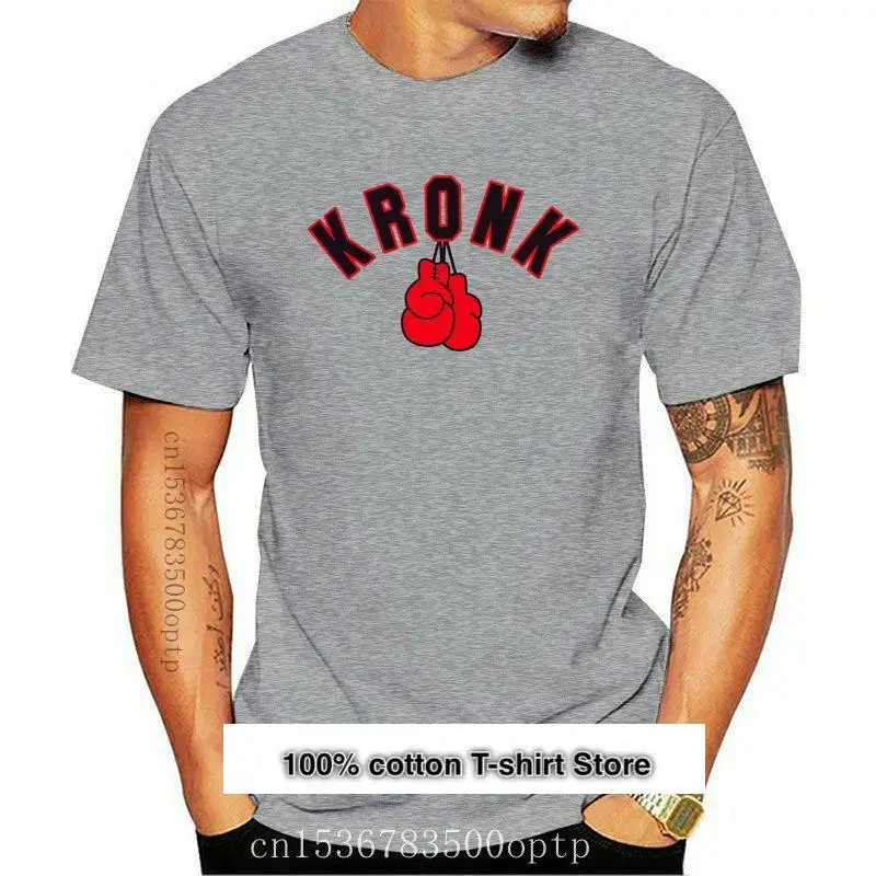 Kronk-Camiseta de boxeo y gimnasia para hombre, guantes de Detroit, gris ceniza, de algodón, de moda, de verano, talla europea